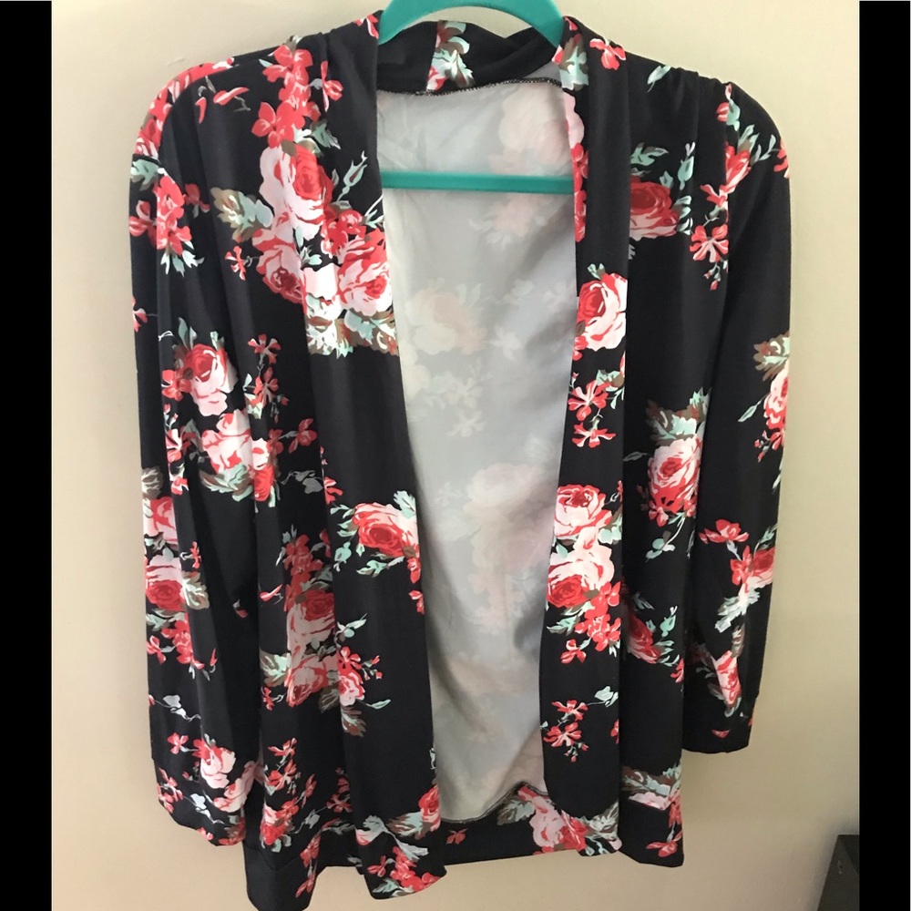 Women's Casual Floral Printed Cardigan